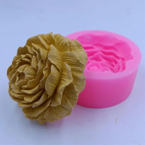 Miniatura 3 de Moldes de velas de flores de peonía, moldes de silicona 3D para jabón hecho a mano, velas de jabón, moldes de resina, moldes de manualidades