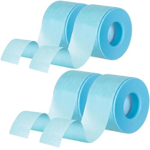 Miniatura 11 de Nuanchu 4 rollos de cinta de pestañas para extensiones de pestañas, transpirable, para extensiones de pestañas microporosas, 0.98 pulgadas x 3.9