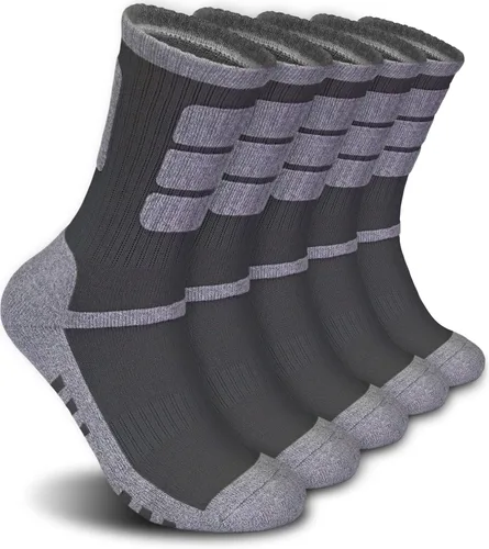 DEARMY Calcetines deportivos de senderismo para mujereshombres los mejores regaloscalcetines deportivos acolchados que absorben la humedad 5 pares