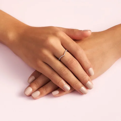 Miniatura 6 de PANDORA Jewelry - Anillo de circonita cúbica brillante en rosa, Metal, Zirconia cúbica