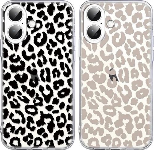 Miniatura 74 de Paquete de 2 Fundas de Teléfono Bonitas con Estampado de Guepardo para Apple iPhone 13 Pro Max de 6.7 Pulgadas, Fundas de Diseño