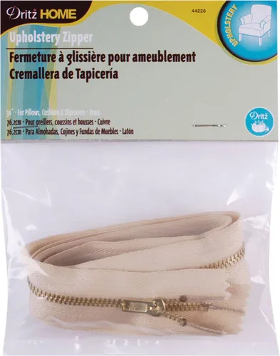 Miniatura 6 de Dritz Home 9069 Cremallera de tapicería de latón, 72 pulgadas, beige