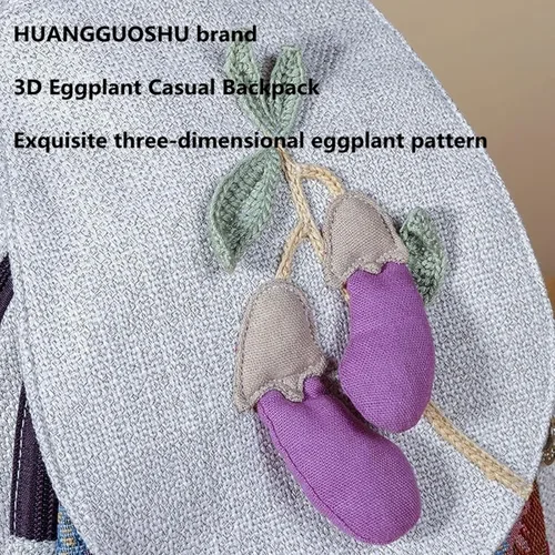 Miniatura 159 de HUANGGUOSHU Mochila de algodón tejida de algodón bohemio con bordado de lona estilo bohemio con múltiples bolsillos retro linda mochila cartera