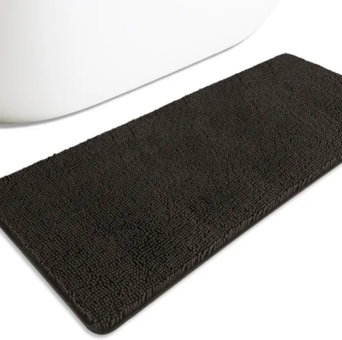 Miniatura 96 de Alfombra de baño pequeña de 12 x 18 pulgadas, lavable y absorbente, antideslizante, alfombra de baño de felpilla gruesa y suave para baño, ducha