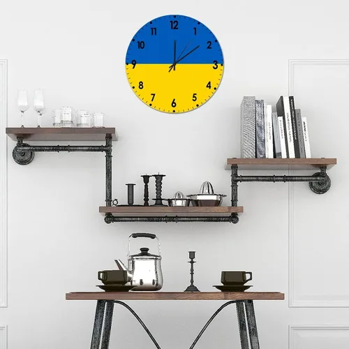 Miniatura 362 de Cheyan Reloj de pared con bandera de Canadá de 12 pulgadas, silencioso, sin tictac, de PVC, funciona con pilas, reloj redondo decorativo, regalo