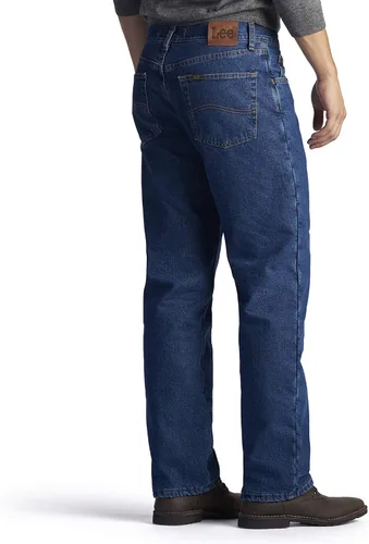 Miniatura 4 de Lee Men's Fleece and Flannel Lined Relaxed-Fit Straight-Leg Jeans