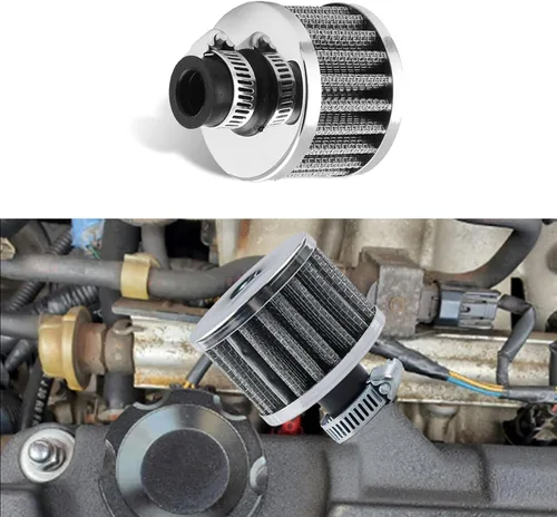 Miniatura 10 de HAOBO Filtro de admisión de aire de 12 mm, filtro de aire pequeño para motor, filtro de admisión de aire frío mini universal con cono de motor