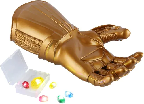 Miniatura 4 de juyocmy Guantelete infinito de superhéroe para adultos con luz LED extraíble imán de gemas infinitas para cosplay Halloween guantelete infinito