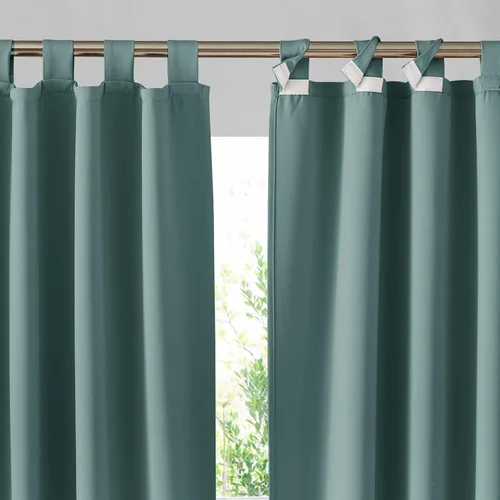 Miniatura 23 de RYB HOME Cortinas para Exteriores para Patio - 2 Paneles Cortinas para Exteriores Desmontables con Parte Superior Adhesiva Impermeables Opacas