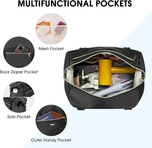 Miniatura 5 de WANDF For Spirit Airlines - Bolsa de viaje de 18 x 14 x 8 pulgadas, con aprobación por la TSA y bolsa de zapatos, bolsa de fin de semana, equipaje
