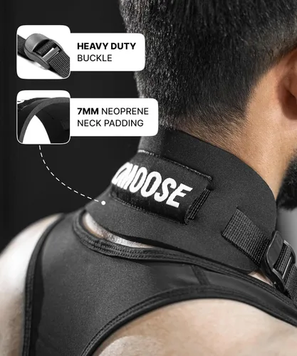 Miniatura 5 de DMoose Fitness Brazo Blaster para bíceps y tríceps – Aluminio resistente, acolchado suave para el cuello y correas ajustables – Soporte de rizo