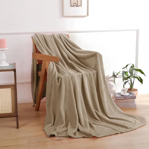 Miniatura 10 de Manta de Forro Polar Negro para Sofá, Silla, Sillón, Suave, Cálida, Mullida y Acogedora para Mujeres y Hombres, 300GSM Decoración de Habitación