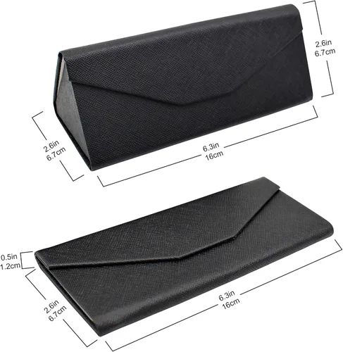 Miniatura 124 de Real Sic Funda para lentes de sol para hombres y mujeres, soporte magnético plegable para lentes de sol, inspirado en el color sólido