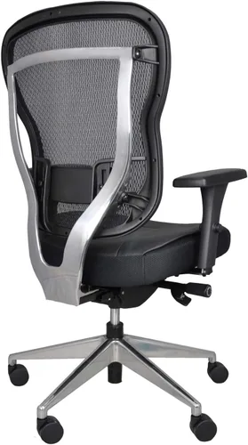 Miniatura 7 de Oak Hollow Furniture Aloria Series - Silla de oficina ergonómica ejecutiva para computadora, cojín de asiento de piel auténtica, respaldo de malla