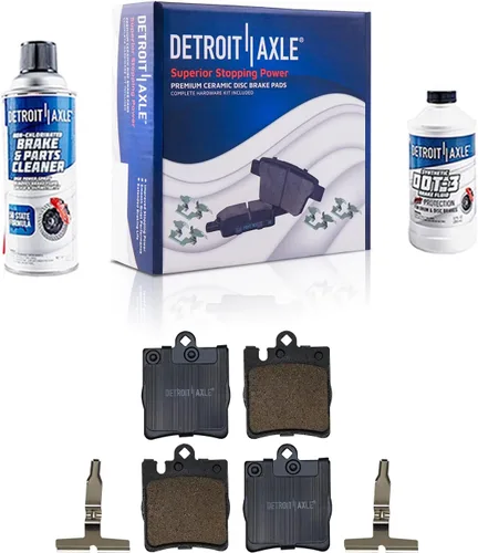 Detroit Axle - Pastillas de freno traseras para Mercedes-Benz C230 C240 C280 C320 C350 CLK320 CLK350 CLK430 E300 E320 E420 E430 SLK350, pastillas de