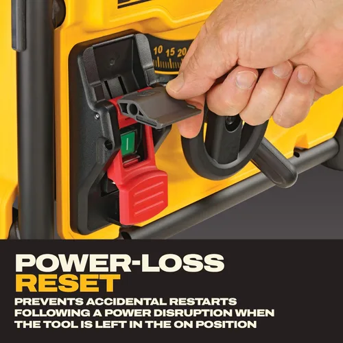 Miniatura 6 de DEWALT Sierra de mesa para lugar de trabajo, compacta, 8-1/4 pulgadas con soporte para sierra de mesa, móvil/rodante (DWE7485 y DW7440RS)