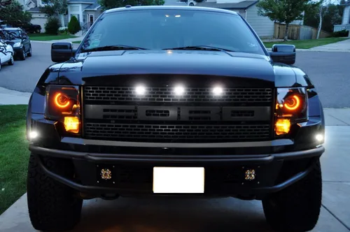 Miniatura 4 de iJDMTOY Luces de carrera completas de 7 piezas con lente transparente 84-SMD LED y luces de posición laterales delanteras/traseras compatibles