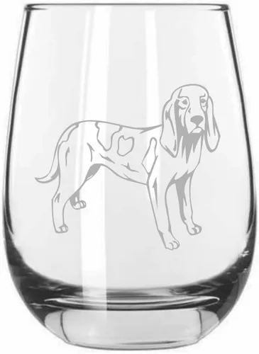Miniatura 318 de Sakhalin Husky Dog - Copa de vino grabada personalizada de 15.25 onzas sin tallo