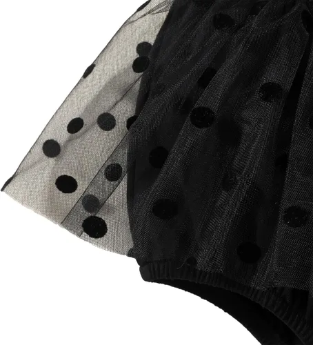 Miniatura 4 de ROMPERINBOX Vestido de verano negro con volantes para bebé, recién nacido, de tul para recién nacido, de 0 a 24 meses