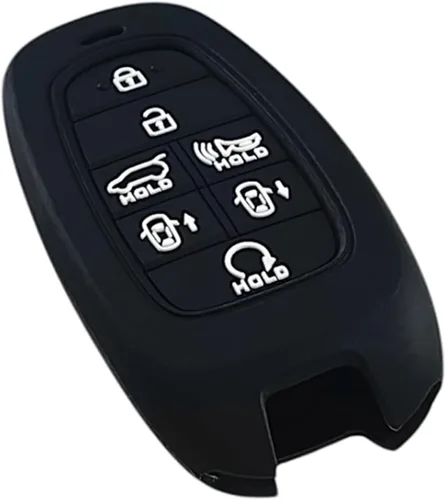 Miniatura 4 de REPROTECTING Funda de goma de silicona para llavero compatible con 7 botones 2019-2023 Hyundai Sonata Nexo 2022 Hyundai Tucson 2023 Palisade Santa