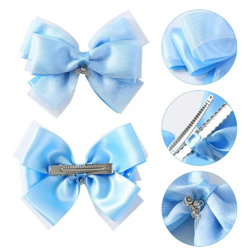 Miniatura 3 de Pinzas para el pelo de princesa para mujer, accesorios para el cabello de hadas de 5 pulgadas, color azul