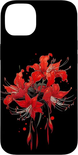 Miniatura 14 de iPhone 14 Red Spider Lily Funda de anime de manga estética japonesa japonesa