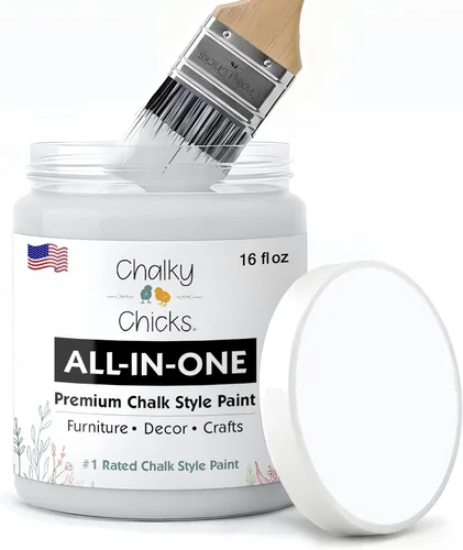 Miniatura 187 de Chalky Chicks - Pintura mate a la tiza, no requiere lijado, 4 onzas líquidas, color gris oscuro (Gun Metal Gray), para muebles, pintura sin Gris