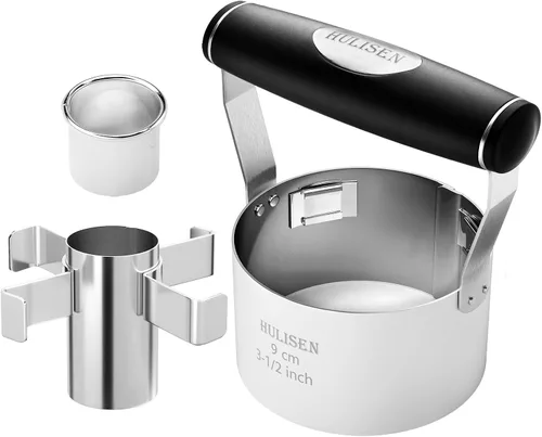 Miniatura 8 de HULISEN Cortador de rosquillas, cortador de donas de acero inoxidable de 3.5 pulgadas con mango de agarre suave y cortador de galletas pequeño