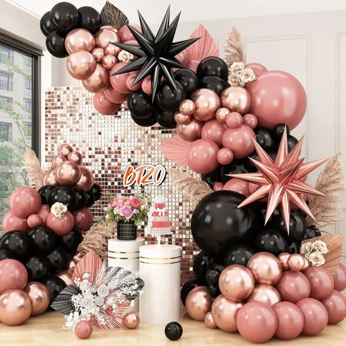 Miniatura 16 de Arco de globos azul, rojo y negro, guirnalda de globos con globos de papel de aluminio, globos metálicos plateados para niños, baby shower, Azul