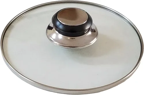 Miniatura 3 de 6099 - Tapa universal de repuesto para olla de cocina, mango de pomo, color negro y plateado (1)