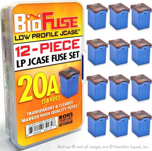 Miniatura 6 de LP (perfil bajo) JCASE 20-Piece Cartucho Fusible Surtido 20A 30A 40A 50A 60A (4 cada uno). Se adapta a la mayoría: Nissan, Toyota, Chrysler, Dodge