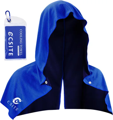 Miniatura 10 de CSITE Toallas refrescantes con capucha, toallas de enfriamiento instantáneo para cuello y cara, protección solar UPF 50, toalla de hielo para climas