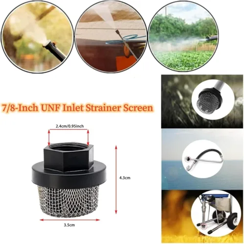 Miniatura 6 de Juego de filtros de rociador sin aire para Graco 390 395 490 495 595 3400 pulverizador, 3 tipos de bomba de pulverización de filtro de paja, filtro