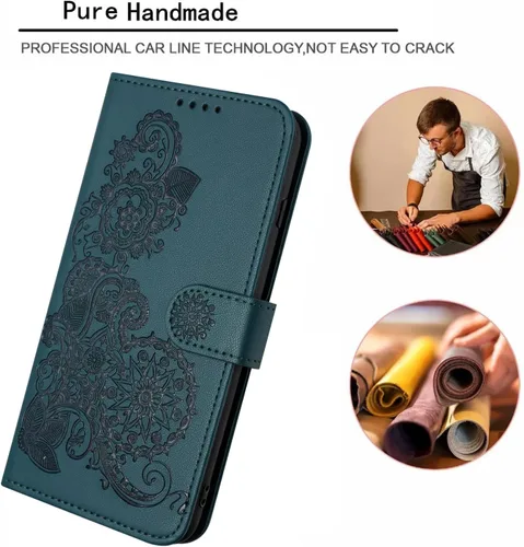 Miniatura 6 de Funda compatible con Redmi Note 12 Pro Plus 5G, compatible con Redmi Note 12 Discovery 5G, funda magnética con tapa para teléfono, color verde