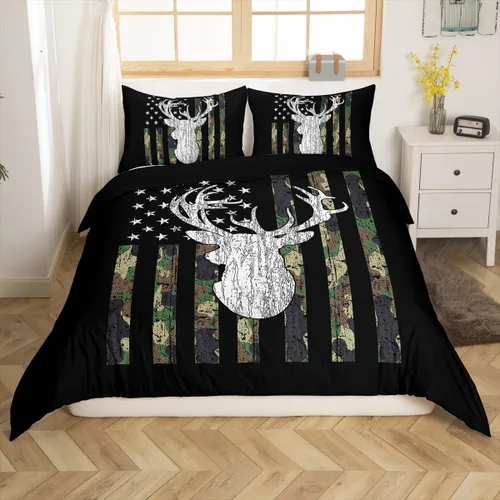 Miniatura 20 de Erosebridal - Juego de ropa de cama con diseño de parque nacional, funda de edredón de montañas humeantes, funda de edredón verde bruma y árbol