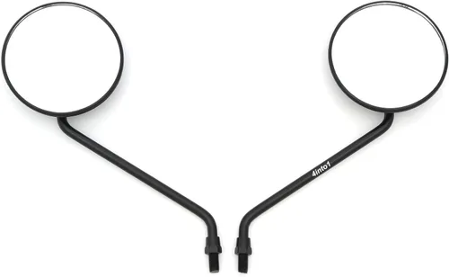 Juego de espejos redondos universales negros - M10 - Compatible con Kawasaki KE/KH/KM/KV100 KE/KS125 KE175 F6/7/9/11 KZ400/440/550/650/750/900/1000