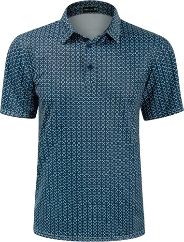 Miniatura 51 de TAPULCO Camisetas tipo polo de secado rápido para hombre, diseño de camuflaje, atléticas, ligeras, transpirables, casuales, para golf