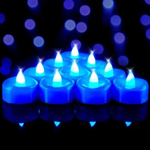 Miniatura 13 de BEICHI - Velas sin llama, paquete de 12/24/50/100/150 luces de té que funcionan con batería, velas votivas LED sin parpadeo para Halloween, Navidad