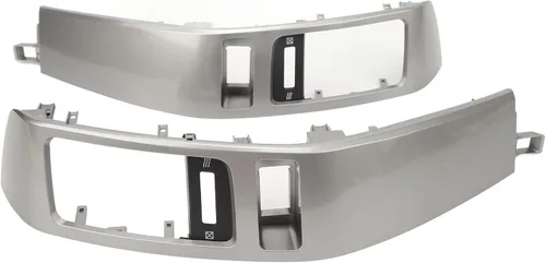 Miniatura 9 de Aramox 2 paneles de ventilación de salpicadero, consola central plateada, panel de ventilación de aire de CA, compatible con Land Cruiser Prado J120