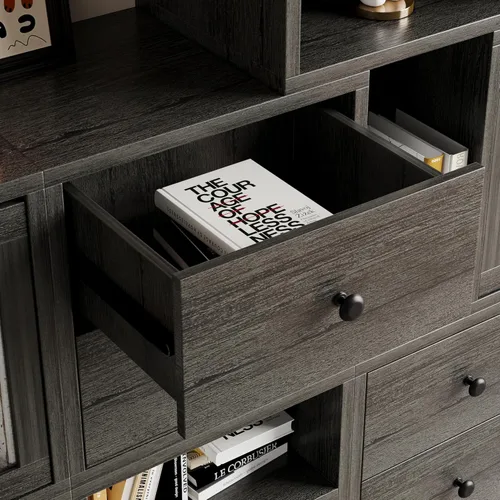 Miniatura 4 de FUSUNBAO Organizador Mágico de Almacenamiento en Cubos DIY Apilables para Casa, Libros, Ropa, Juguetes - Sistema de Almacenamiento Modular de Roble