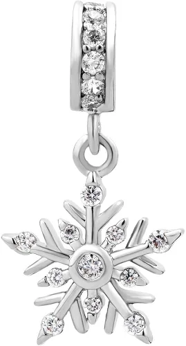 Miniatura 2 de LovelyJewelry - Cuentas colgantes de copo de nieve para pulseras europeas