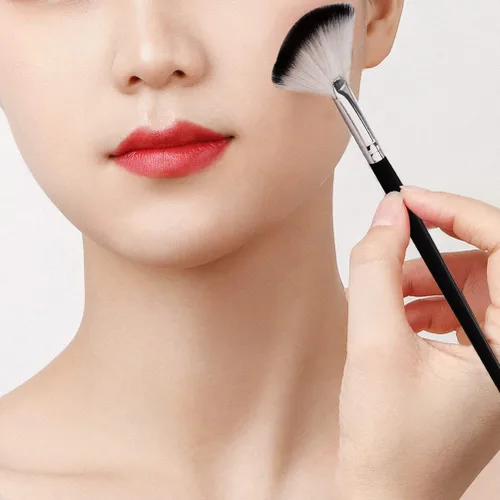 Miniatura 6 de Pimoys 6 pinceles de abanico para faciales suaves y delgadas, aplicador de cepillo para máscara facial de ácido glicólico, máscara de exfoliación