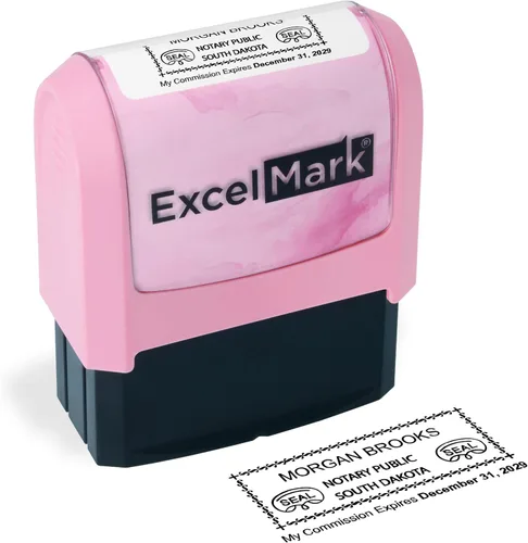 Miniatura 38 de ExcelMark Sello Notarial para los 50 Estados - Sello Oficial del Estado - Texas Negro