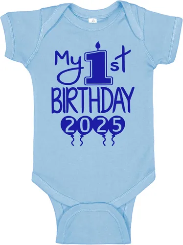 Reaxion Traje de cuerpo entero hecho a mano para bebé niño y niña, mi primer cumpleaños 2024