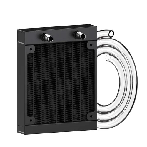 Clyxgs Radiador de refrigeración por agua, radiador intercambiador de calor de aluminio de 8 tubos con tubo para PC CPU, computadora, sistema de 8
