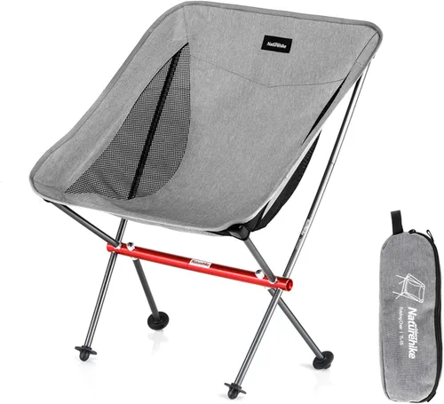 Miniatura 11 de Naturehike Silla de camping, plegable con bolsa de almacenamiento, silla portátil al aire libre para adultos, ligera, soporta 330 libras, silla