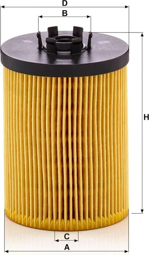 Miniatura 2 de Mann Filter HU 823 x Cartucho de repuesto de filtro de aceite con junta de tapón de drenaje de aceite compatible con BMW 550i (2006-2010), 650Ci