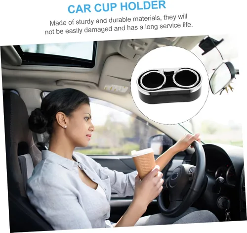 Miniatura 3 de Soporte de doble taza automático para coches, camiones y SUV, soporte estable para bebidas de automóvil, organizador de bebidas de doble agujero
