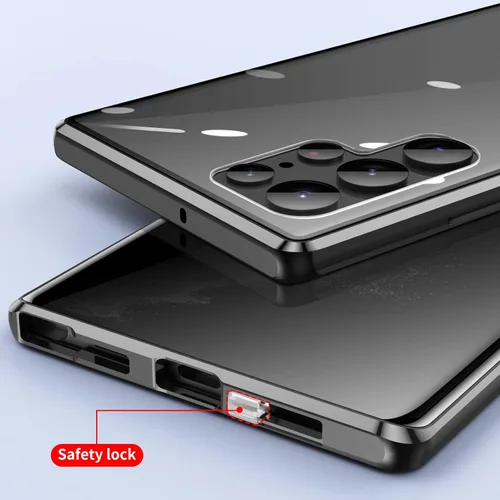 Miniatura 6 de Funda antiespía para Samsung Galaxy S22 Ultra, cubierta de vidrio templado de privacidad frontal y trasera de 360 grados, pantalla antiespía, Negro