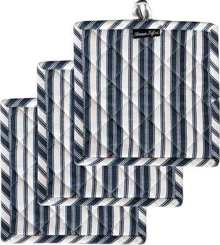 Miniatura 33 de AMOUR INFINI Juego de 2 soportes para ollas de algodón resistentes al calor, antideslizantes de 8 x 8 pulgadas, almohadillas calientes para cocina